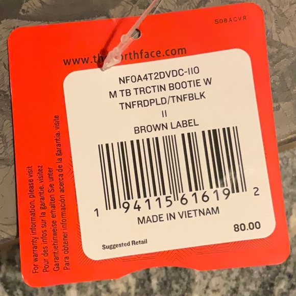 The North Face Thermoball Bootie Traction Wool TNF Booties Men Size 11 Slippers - Picture 7 of 16